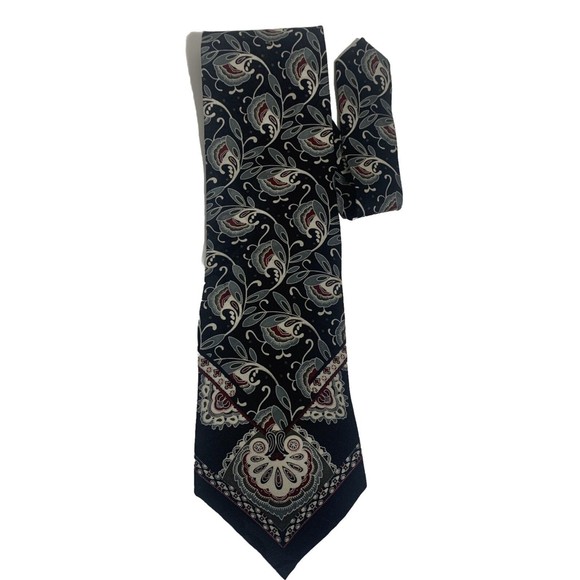 Cellini Linea Uomo Mens Tie Mod Art Deco 100% Silk Necktie 58” - Picture 1 of 2